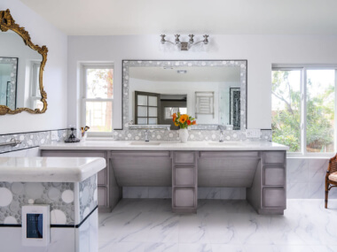 Lenton Company - white marble bathroom