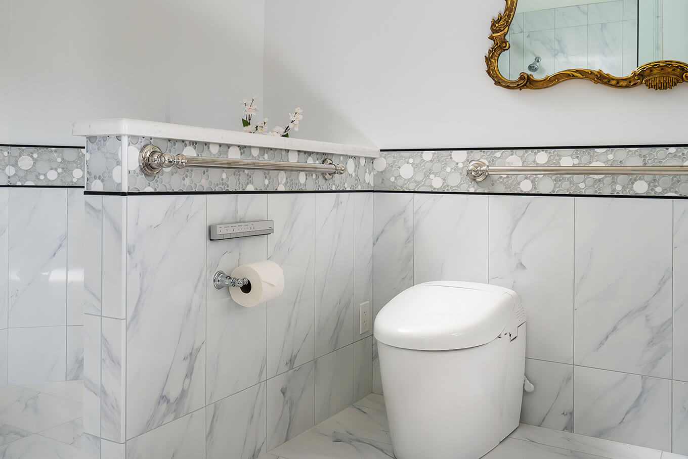 Lenton Company - white marble bathroom