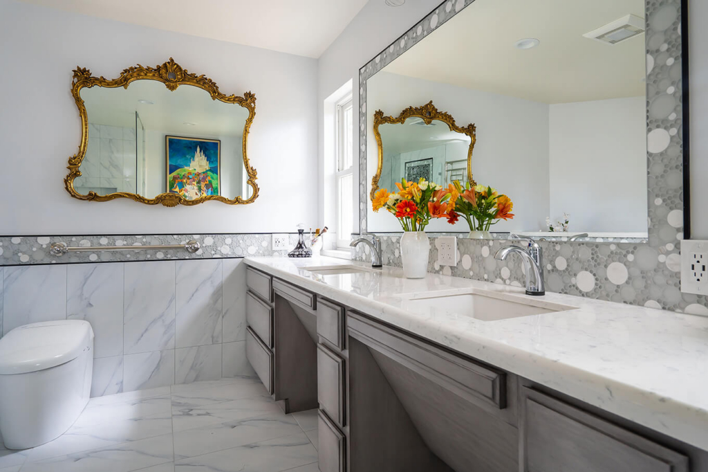 Lenton Company - white marble bathroom