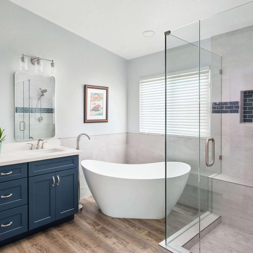 A Primary Bathroom with Bold Personality in Lancaster - Lenton Company