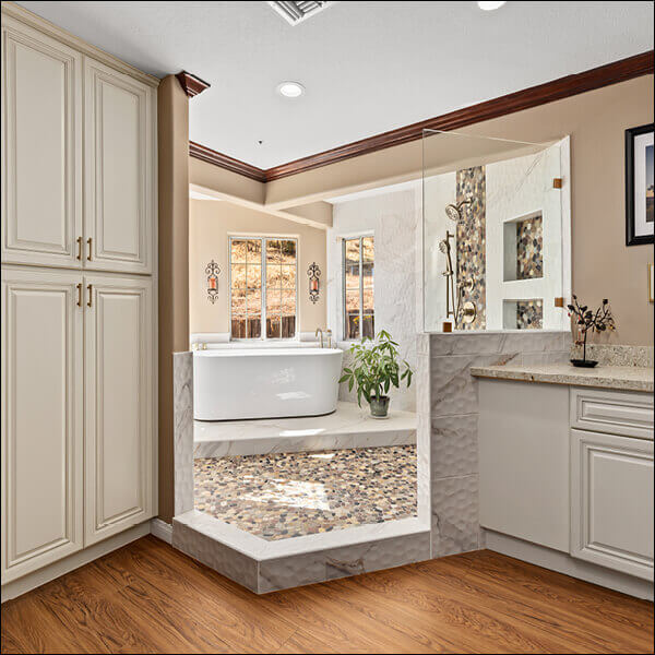 An Elegant Wet Room Redesign for the Primary Suite in Leona Valley - Lenton Company